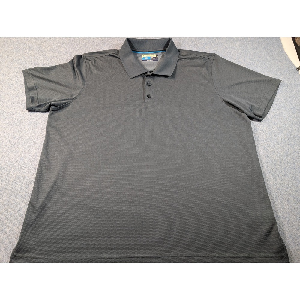 Magellan Outdoor Fish Gear Men 2XL Gray MagWick Loose Fit Performance Polo Shirt